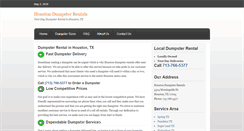 Desktop Screenshot of houstondumpsterrentals.net