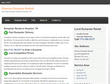 Tablet Screenshot of houstondumpsterrentals.net